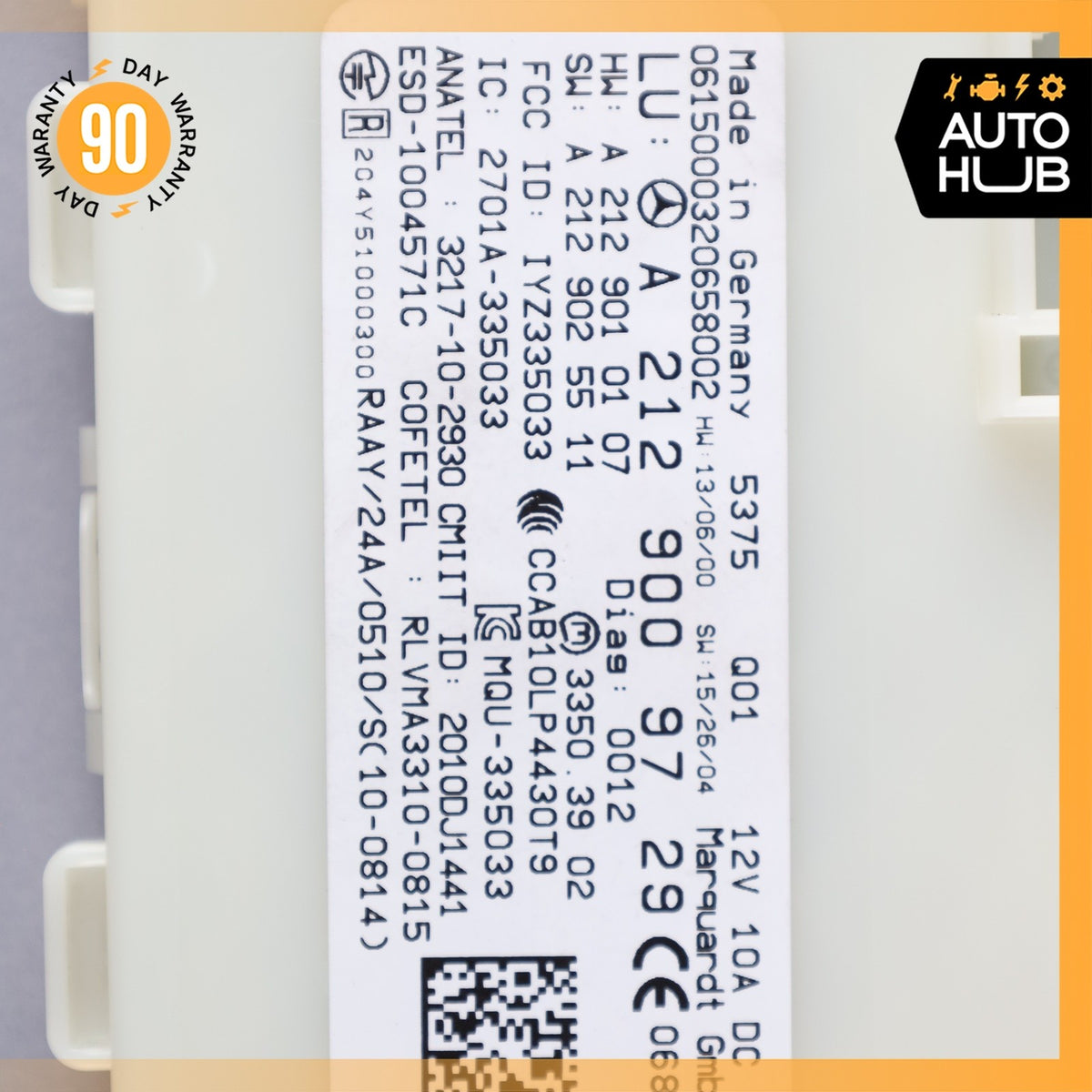 13-20 Mercedes W207 E400 CLS400 SL550 E550 Keyless Go Entry Control Module OEM - photo 9