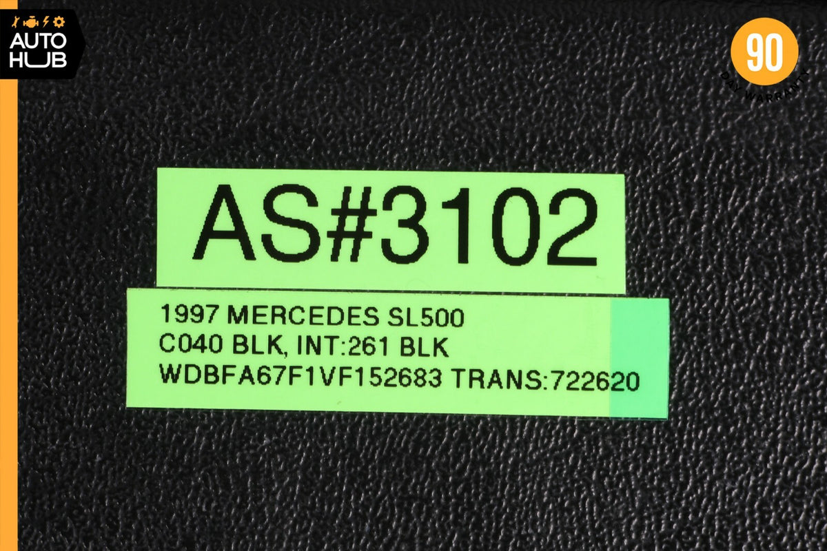 90-02 Mercedes R129 SL500 SL320 Left Driver Side Sun Visor Sunvisor Black OEM - photo 12