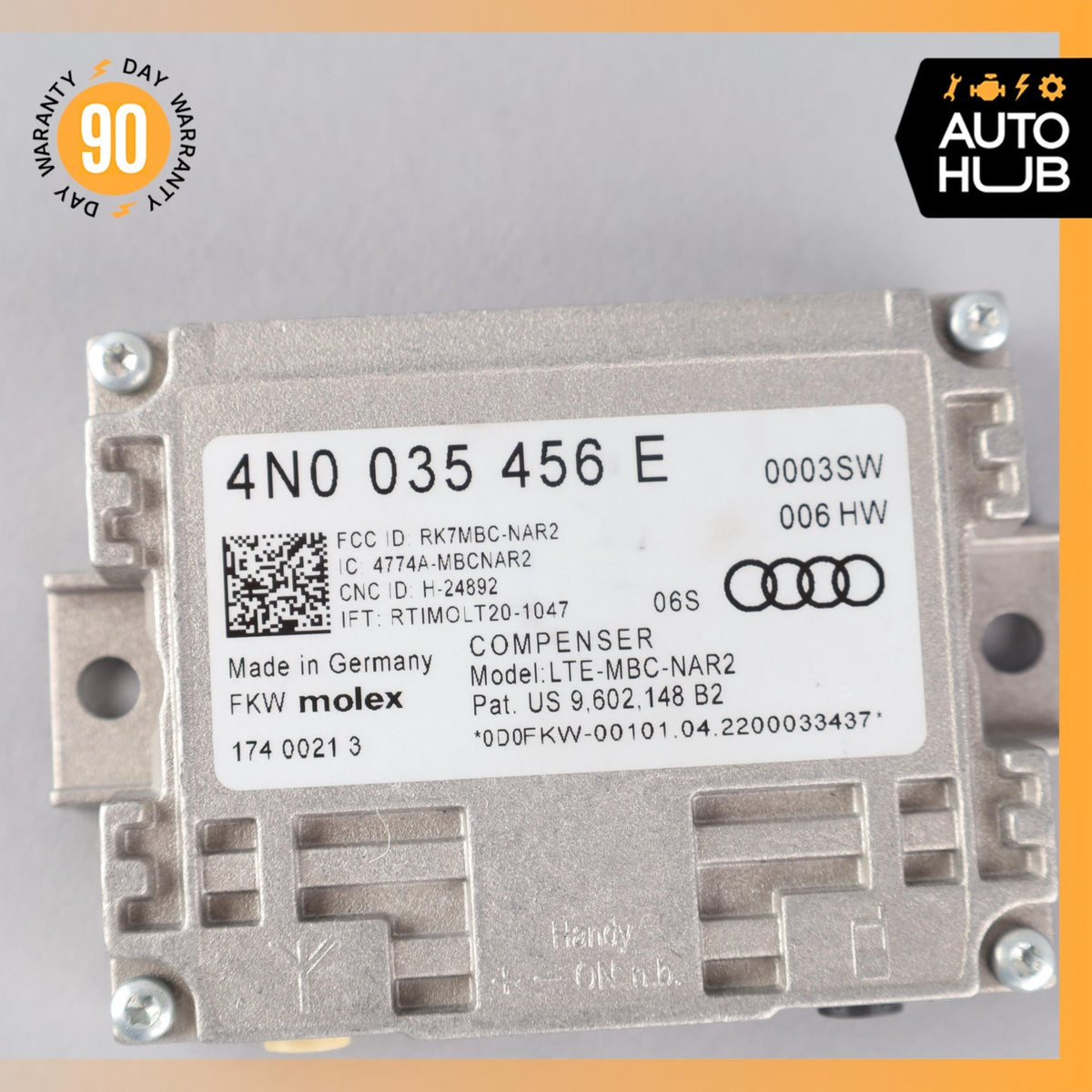 Audi B9 S5 Radio Communication Antenna Amplifier Control Module 4N0035456E OEM - photo 4