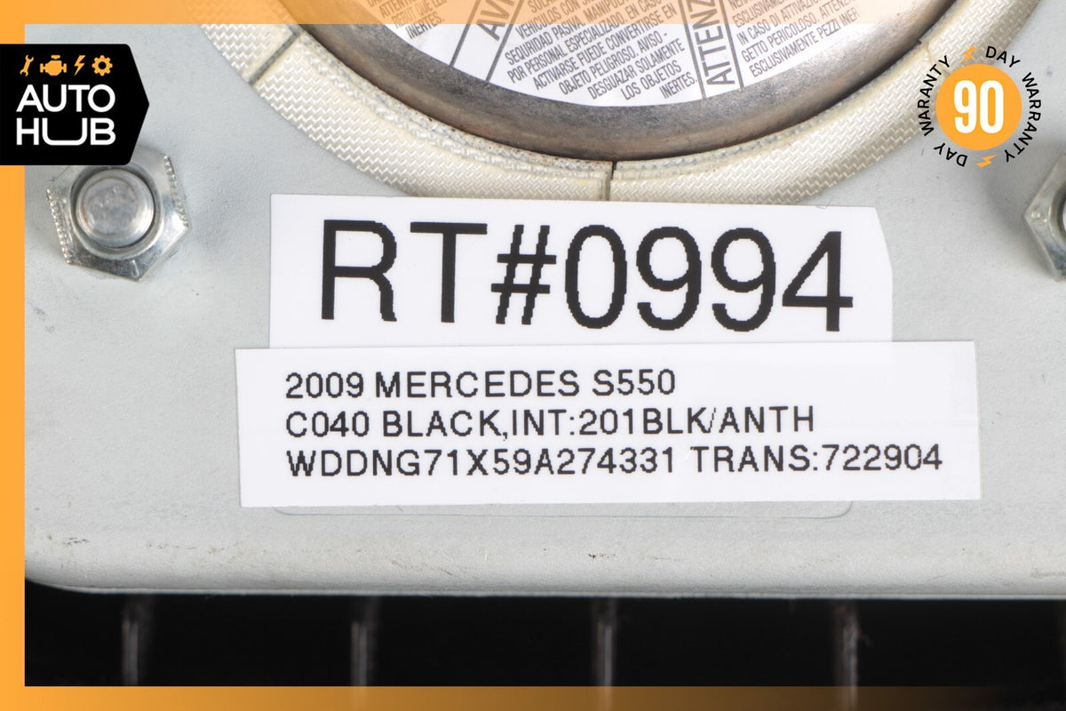 07-10 Mercedes W221 S550 CL550 S63 AMG Steering Wheel Airbag Air Bag Black OEM - photo 12