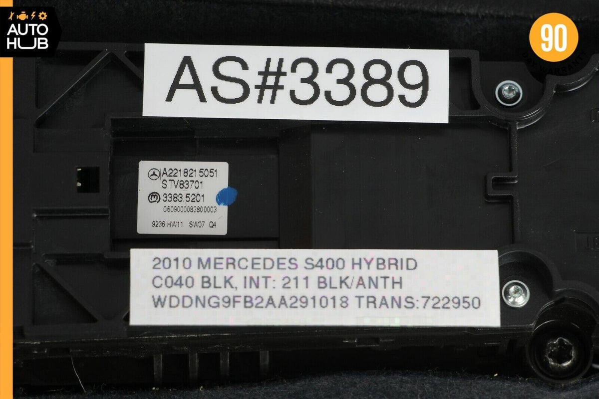 09-13 Mercedes W221 S400 S550 Front Left Side Window Control Switch Black OEM - photo 12