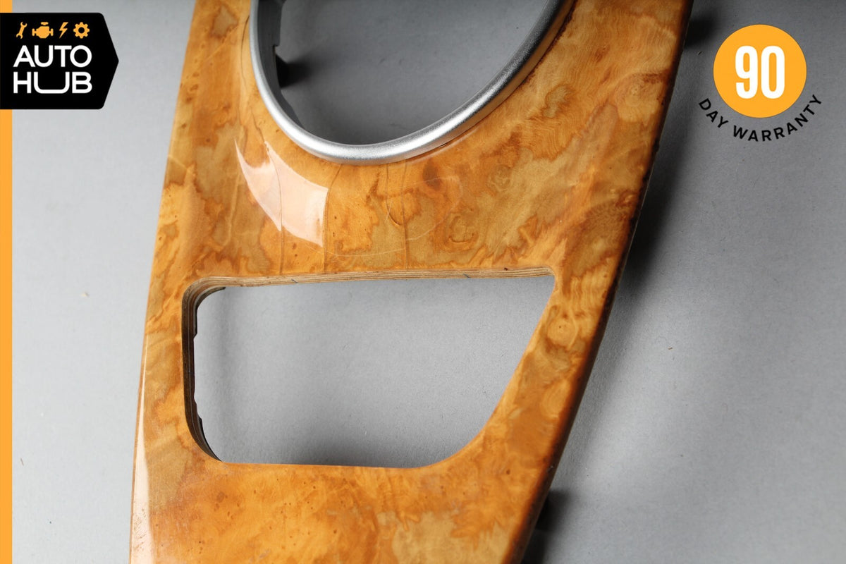 03-04 Mercedes R230 SL500 SL600 Center Console Trim Bezel Wood 2306803739 OEM - photo 11