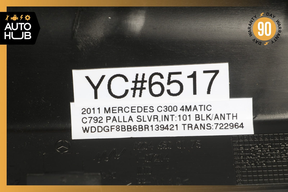 08-14 Mercedes W204 C300 C350 Dashboard Dash Board Trim Panel Left Black OEM - photo 10