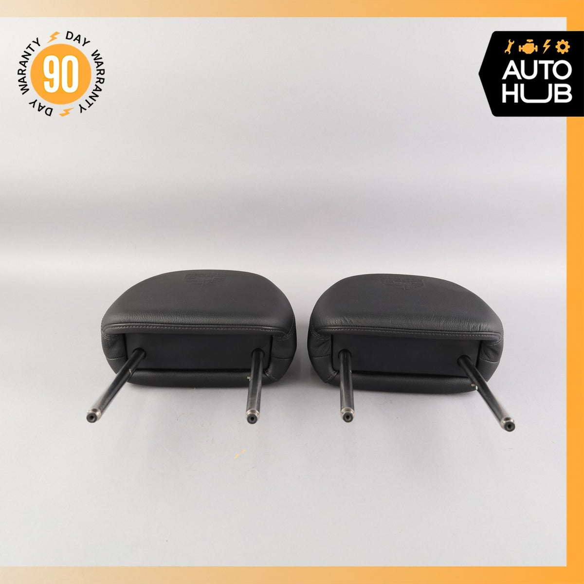 11-18 Porsche Cayenne 958 Front & Rear Headrest Head Rest Set of 4 w/ Crest OEM - photo 6