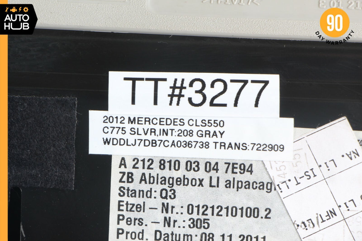 10-16 Mercedes W218 CLS550 E400 Left Driver Side Under Seat Compartment Gray OEM - photo 12