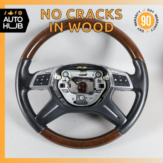 12-16 Mercedes W463 G550 ML550 Driver Steering Wheel Wood w/ Paddle Shifters OEM - photo 1