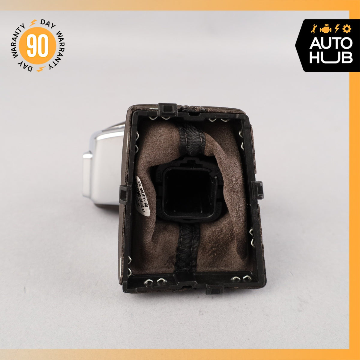 17-19 Audi 4M Q7 Gear Shift Shifter Knob Boot Cover Brown OEM 87k - photo 8