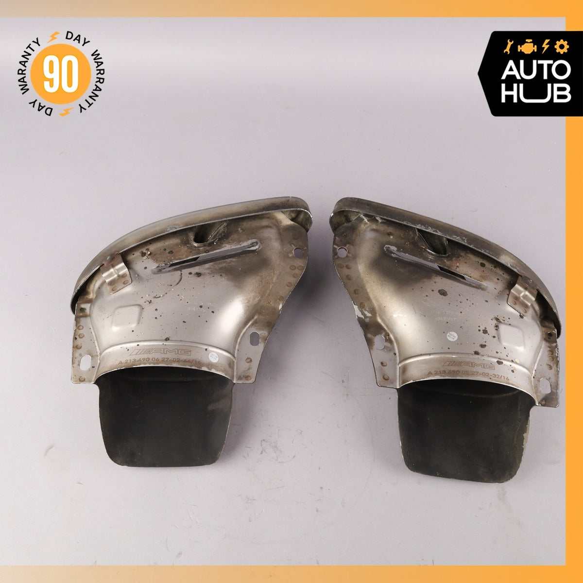 Mercedes W213 E43 AMG M276 Left & Right Side Exhaust Mufflers Tips Set OEM 77k - photo 13