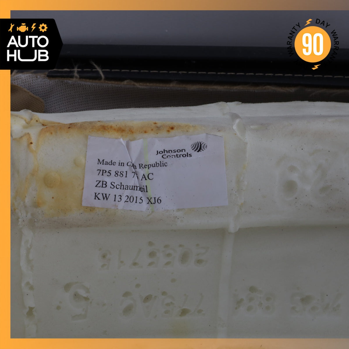 15-18 Porsche Macan S 95B Front Left Side Seat Upper Cushion Leather Beige OEM - photo 19