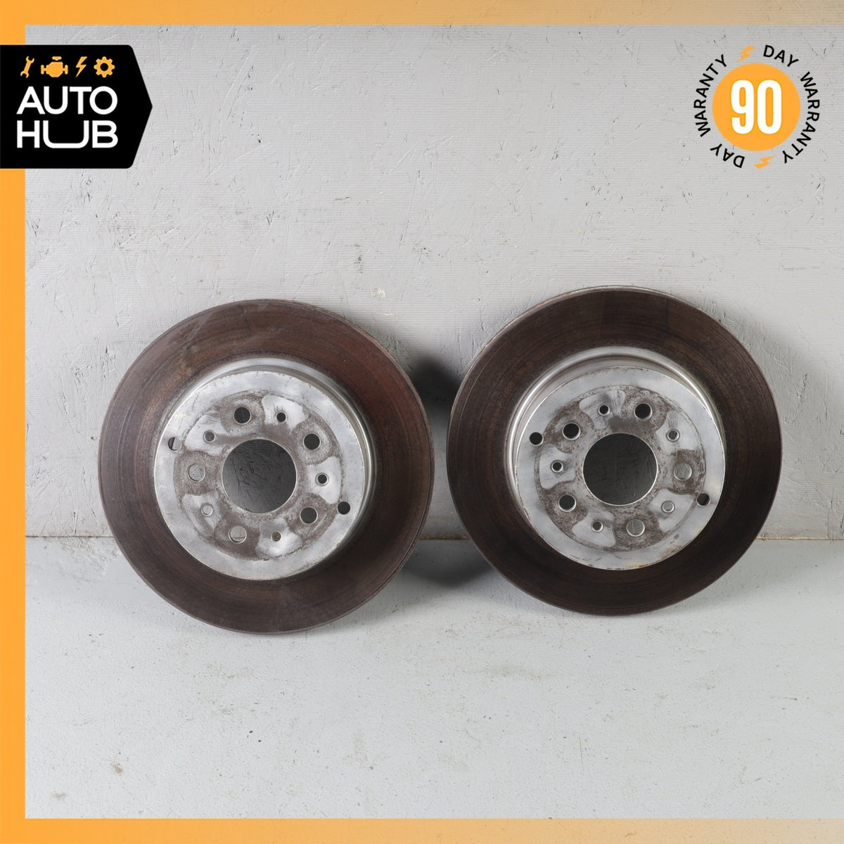 04-06 Maserati Quattroporte M139 Rear Brake Rotors Disc Left & Right Set OEM 84k - photo 2