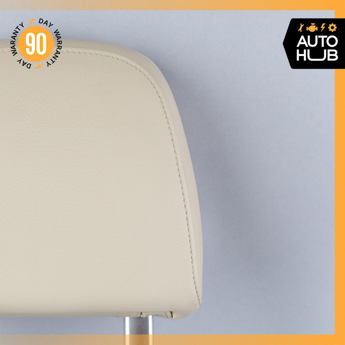 Audi 4M Q7 Front Left Side Seat Cushion Headrest Head Rest Beige OEM 87k - photo 8