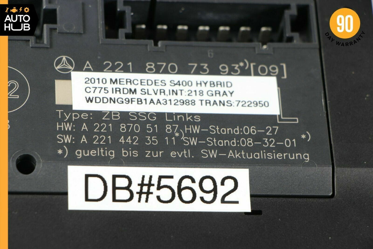 07-13 Mercedes W221 S400 S550 Front Left Driver Side Under Seat Control Unit OEM - photo 9