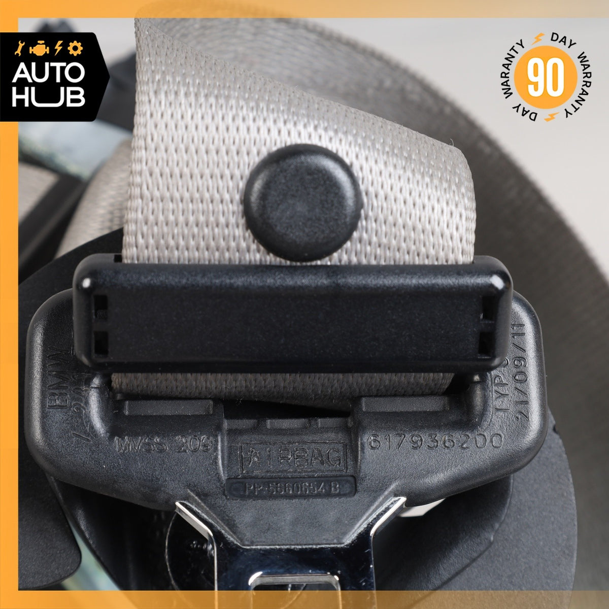 11-16 BMW F10 550i 528i 535i Front Right Seatbelt Seat Belt Gray 7241752 OEM - photo 9
