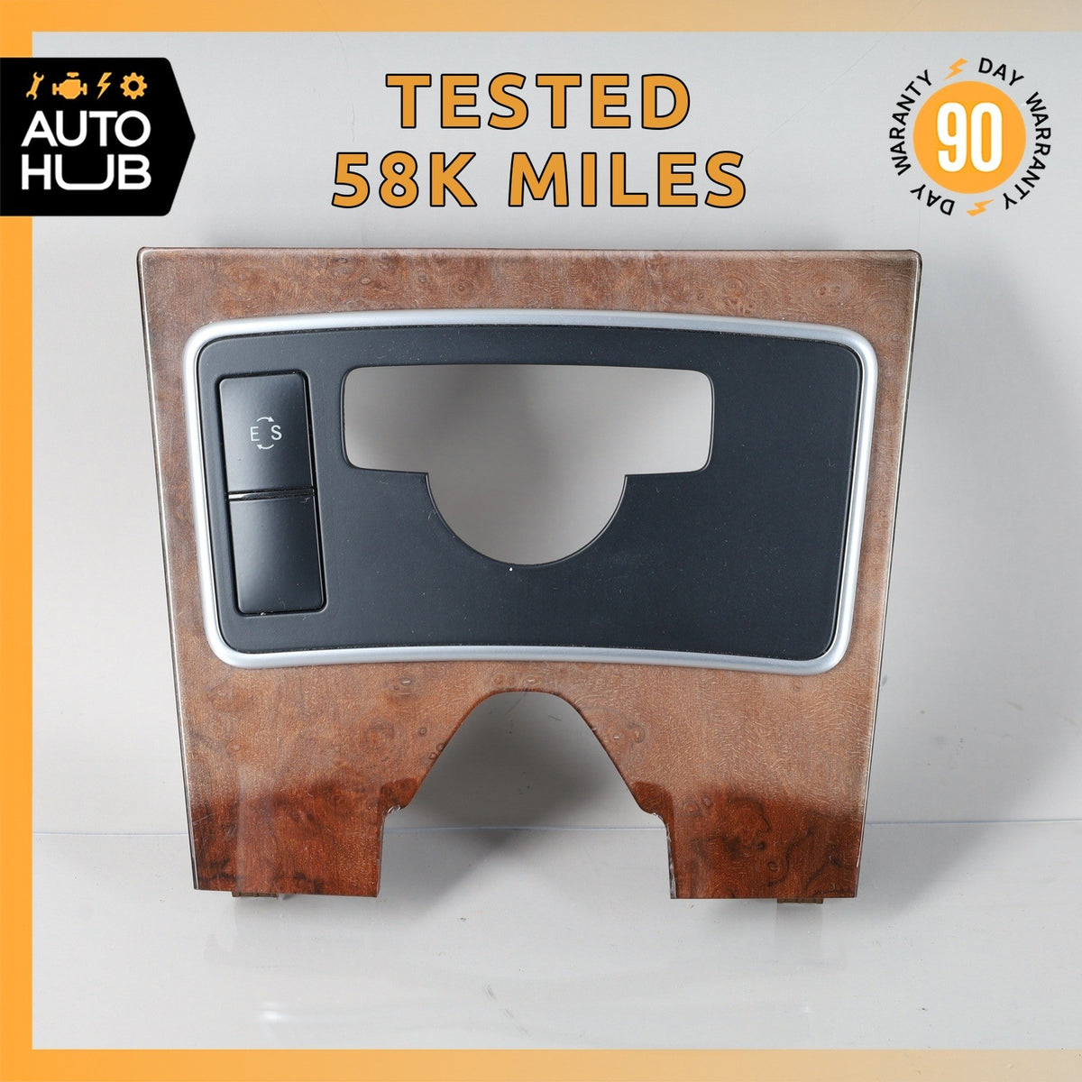 10-13 Mercedes W212 E400 E350 E550 Center Console Switch Trim Bezel Wood OEM - photo 1