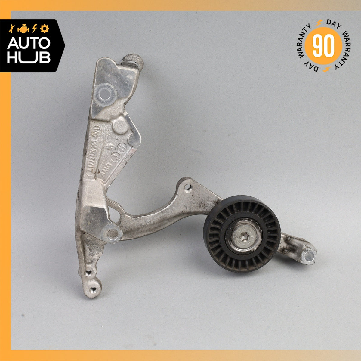 16-23 Mercedes W205 C63 AMG Engine Belt Tensioner Pulley Bracket OEM - photo 2