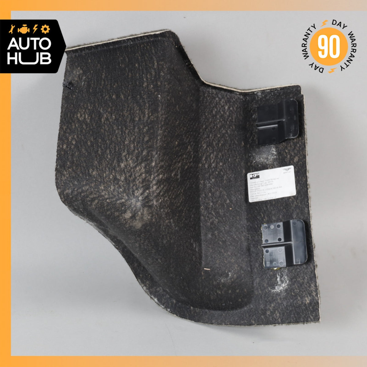 12-18 Bentley Continental GTC Right Side Inside Trunk Panel Carpet Cover OEM 32k - photo 7