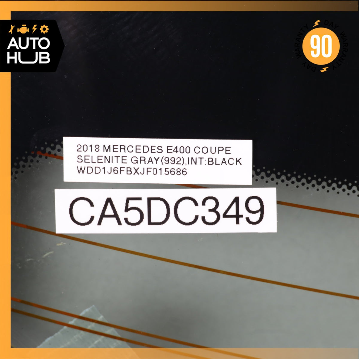 18-23 Mercedes W238 E400 E450 E53 AMG Coupe Rear Windshield Window Glass OEM - photo 20