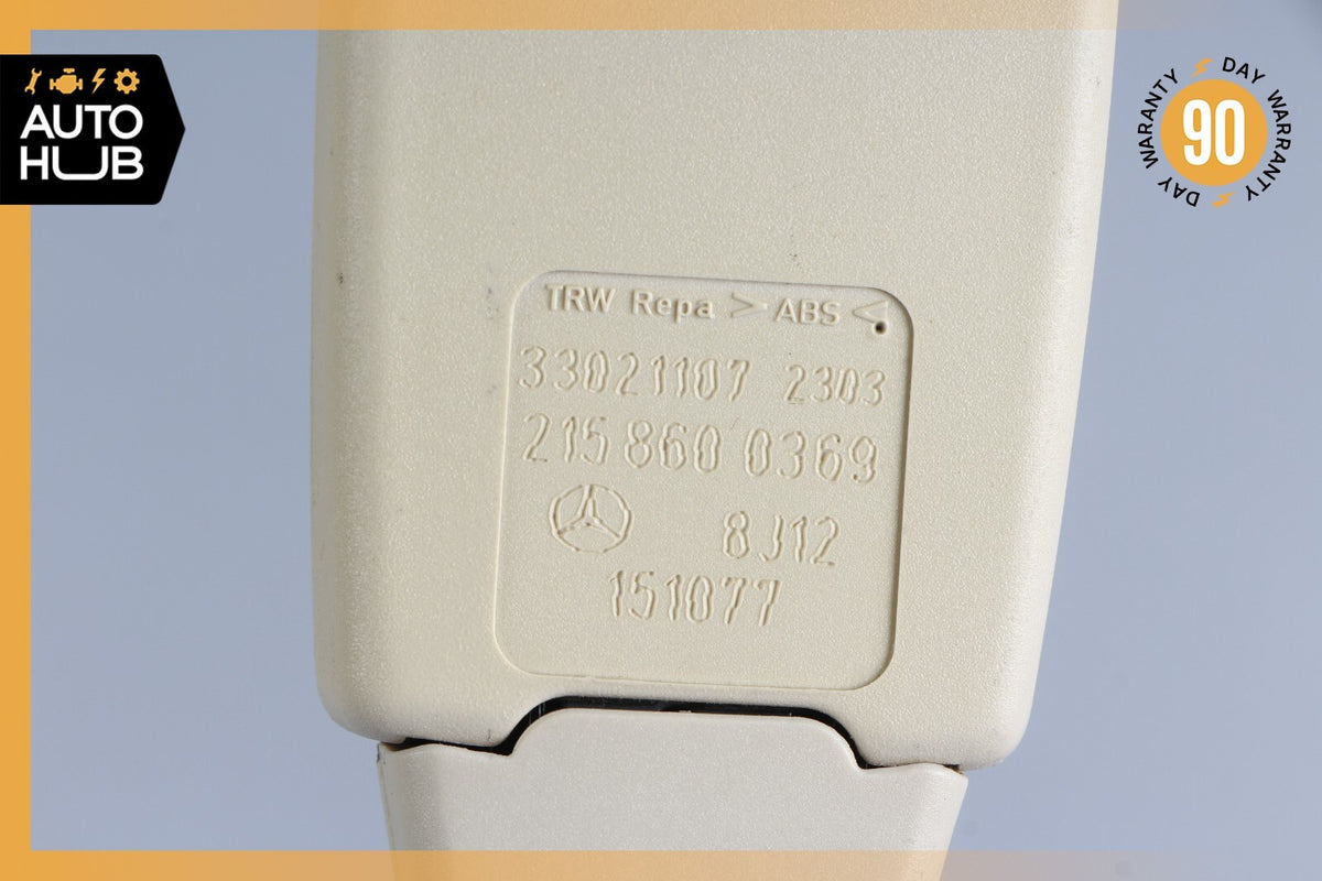03-06 Mercedes R230 SL500 SL55 Front Left or Right Seat Belt Buckle Beige OEM - photo 9