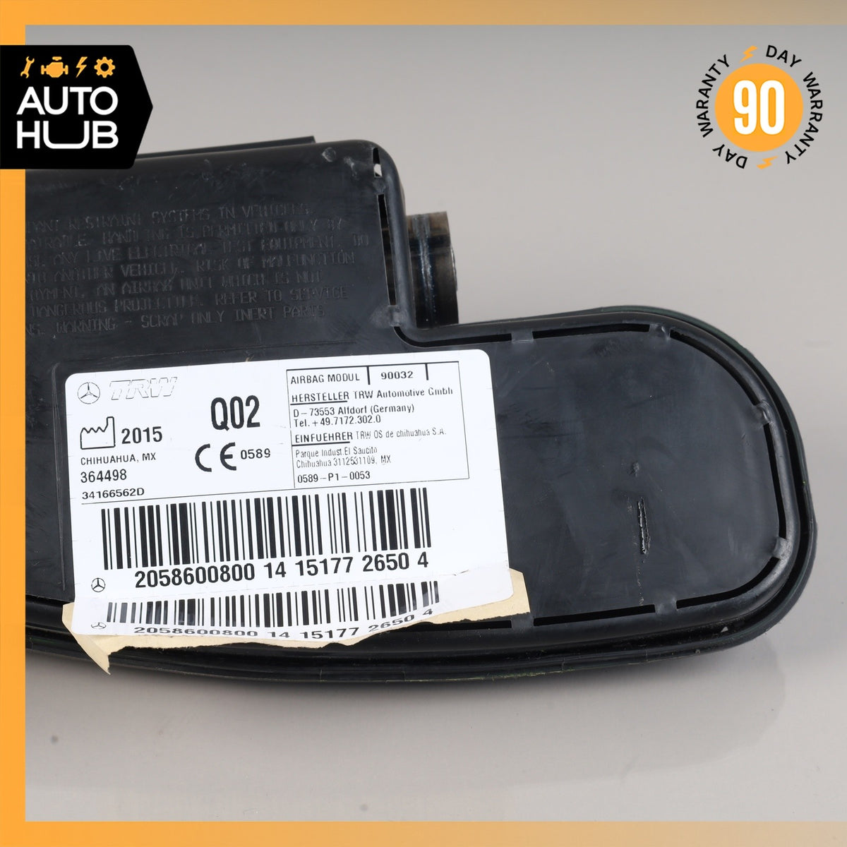 Mercedes W205 C300 Seat Side Airbag Air Bag Front Left Side OEM - photo 3