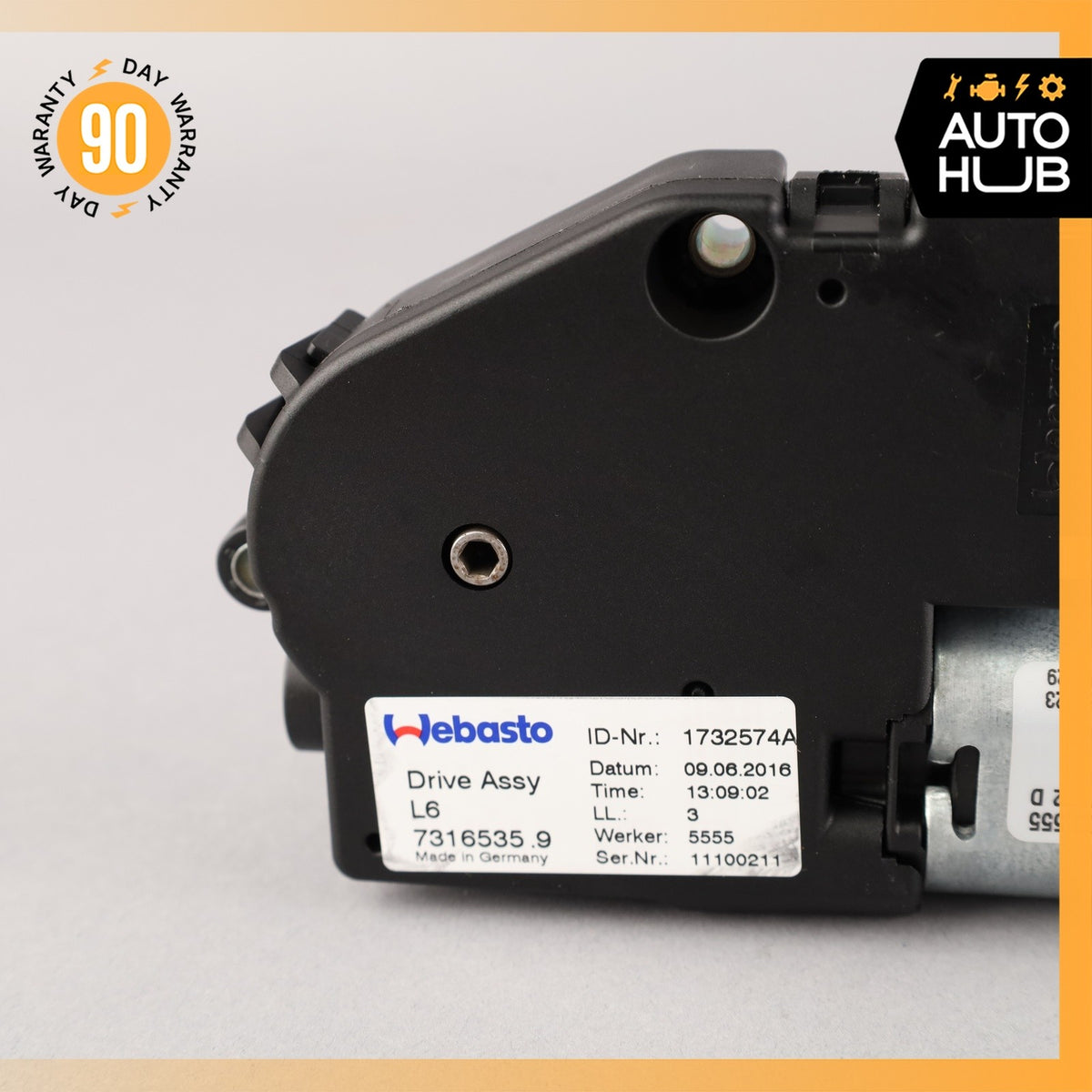 11-13 BMW F10 528i 550i 535i Rear Sunroof Sun Roof Drive Motor OEM - photo 4