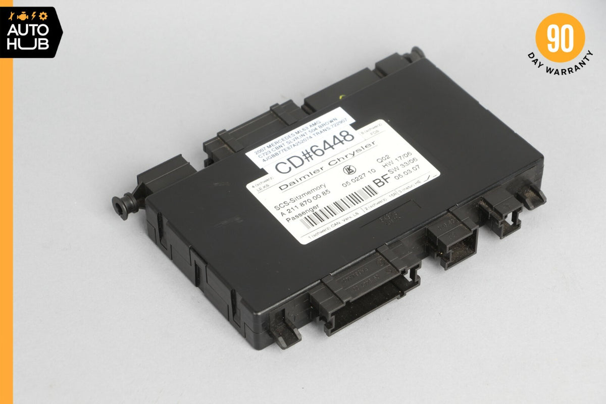 03-12 Mercedes W164 ML63 AMG E350 Front Right Seat Control Module 2118700085 OEM - photo 1