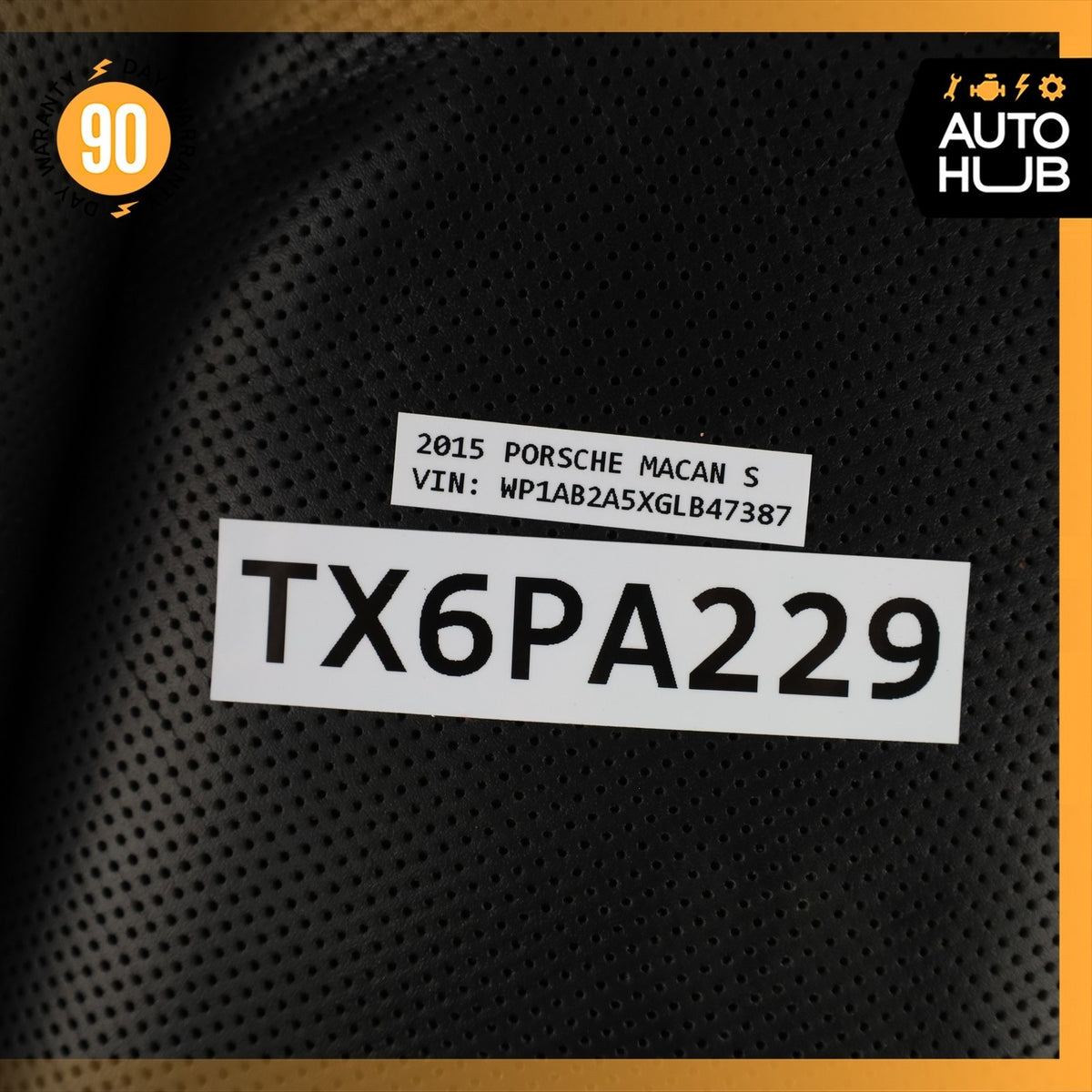 15-18 Porsche Macan 95B Front Left Lower Bottom Seat Cushion Leather Black OEM - photo 18