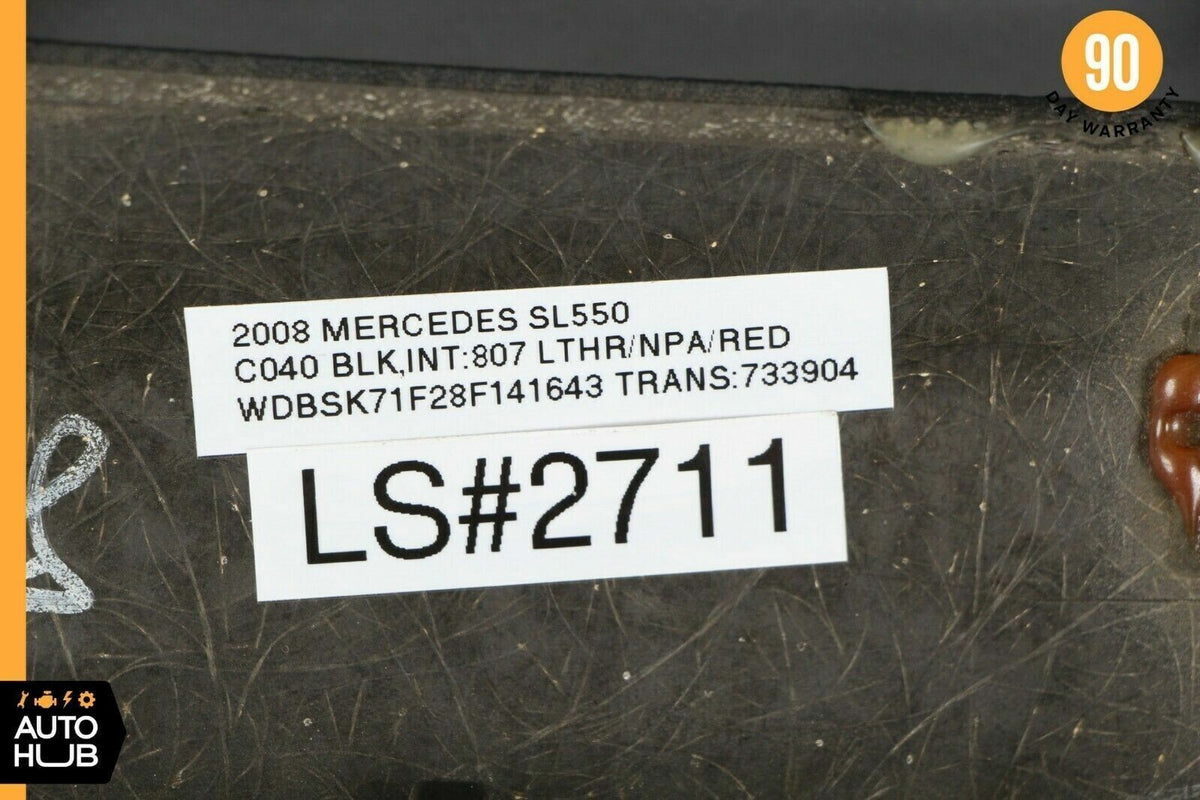 07-12 Mercedes R230 SL550 SL55 AMG Rear Window Headliner Trim Black OEM - photo 12