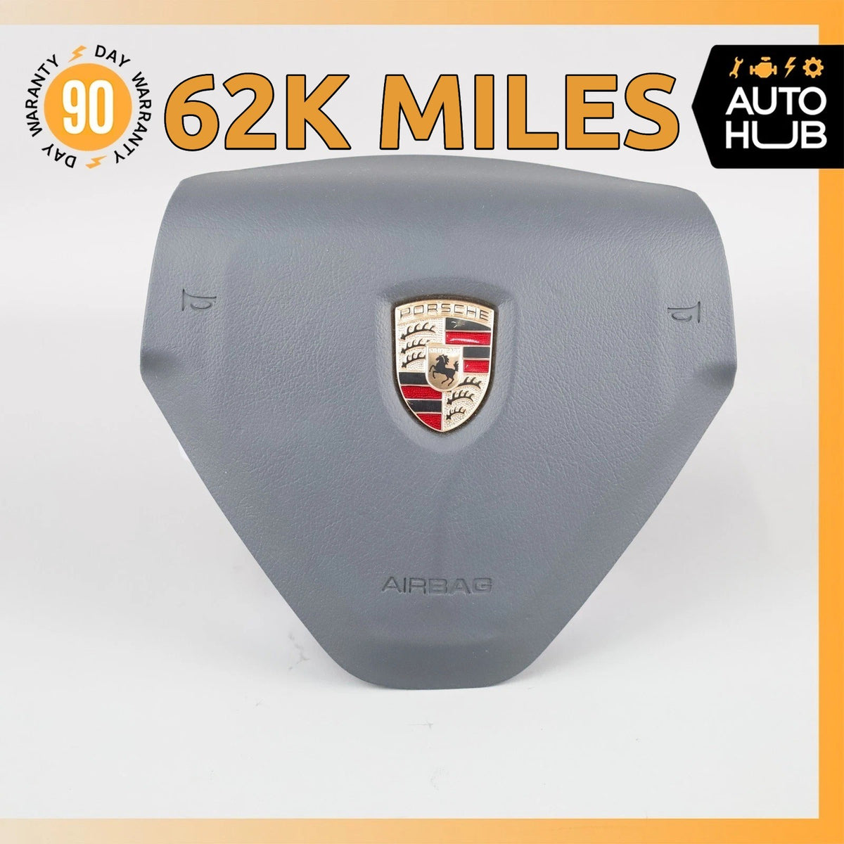 05-12 Porsche Boxster 987 Cayman 911 997 Driver Steering Wheel Airbag Gray OEM - photo 1