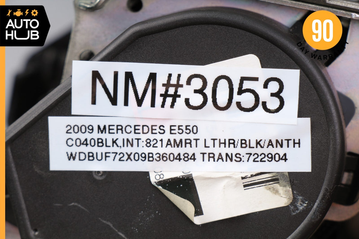 07-09 Mercedes W211 E550 E350 CLS550 Front Left Driver Side Seat Belt Black OEM - photo 12