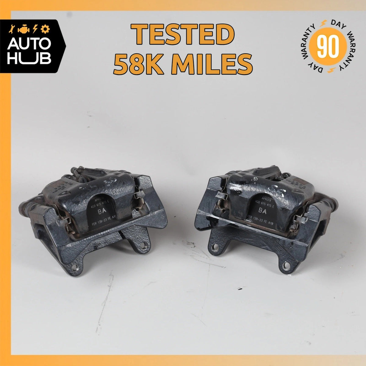 12-18 Audi C7 S6 A6 A7 Rear Brake Caliper Calipers Set w/Actuator OEM 58k - photo 1