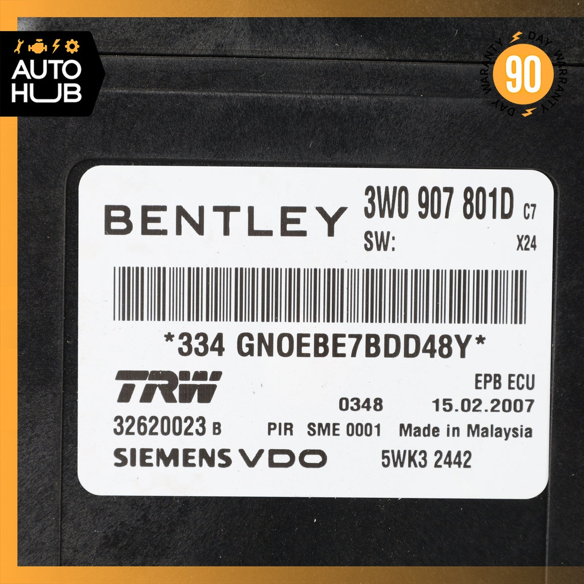 Bentley Continental GTC Electronic Parking Brake Control Module OEM 40k - photo 6