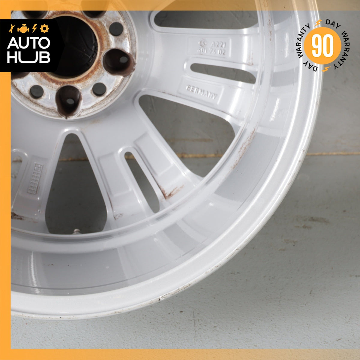 Mercedes W221 S400 S550 CL550 8.5 x 18 18" Wheel Rim Silver 2214017402 OEM - photo 17