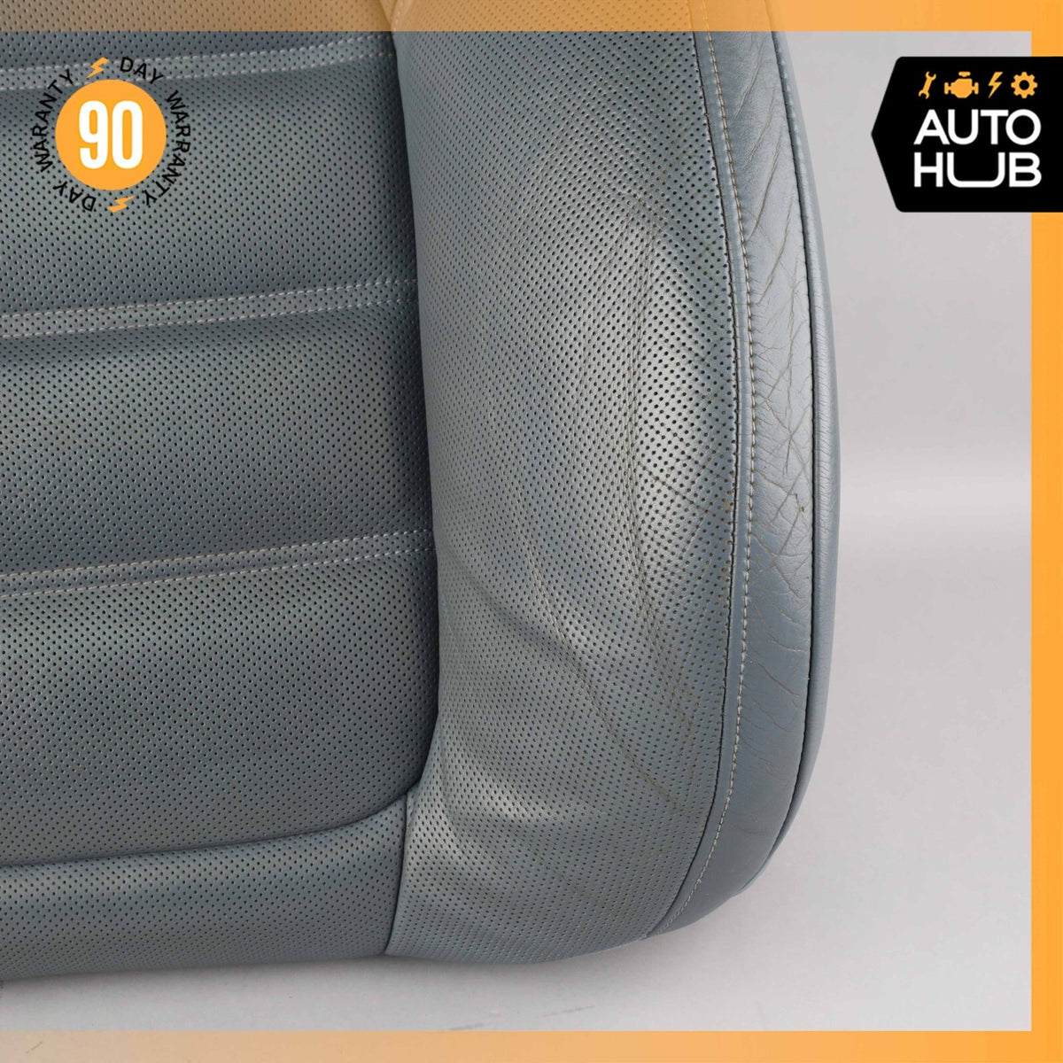11-18 Porsche Cayenne 958 Front Left Seat Upper Cushion Leather Blue OEM - photo 4