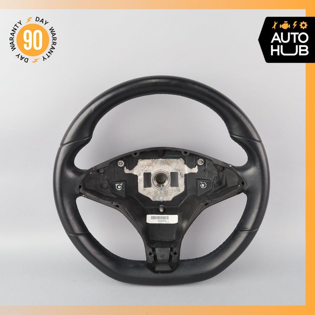 Tesla Model S Steering Wheel Flat Bottom 100527900D OEM 63k - photo 2