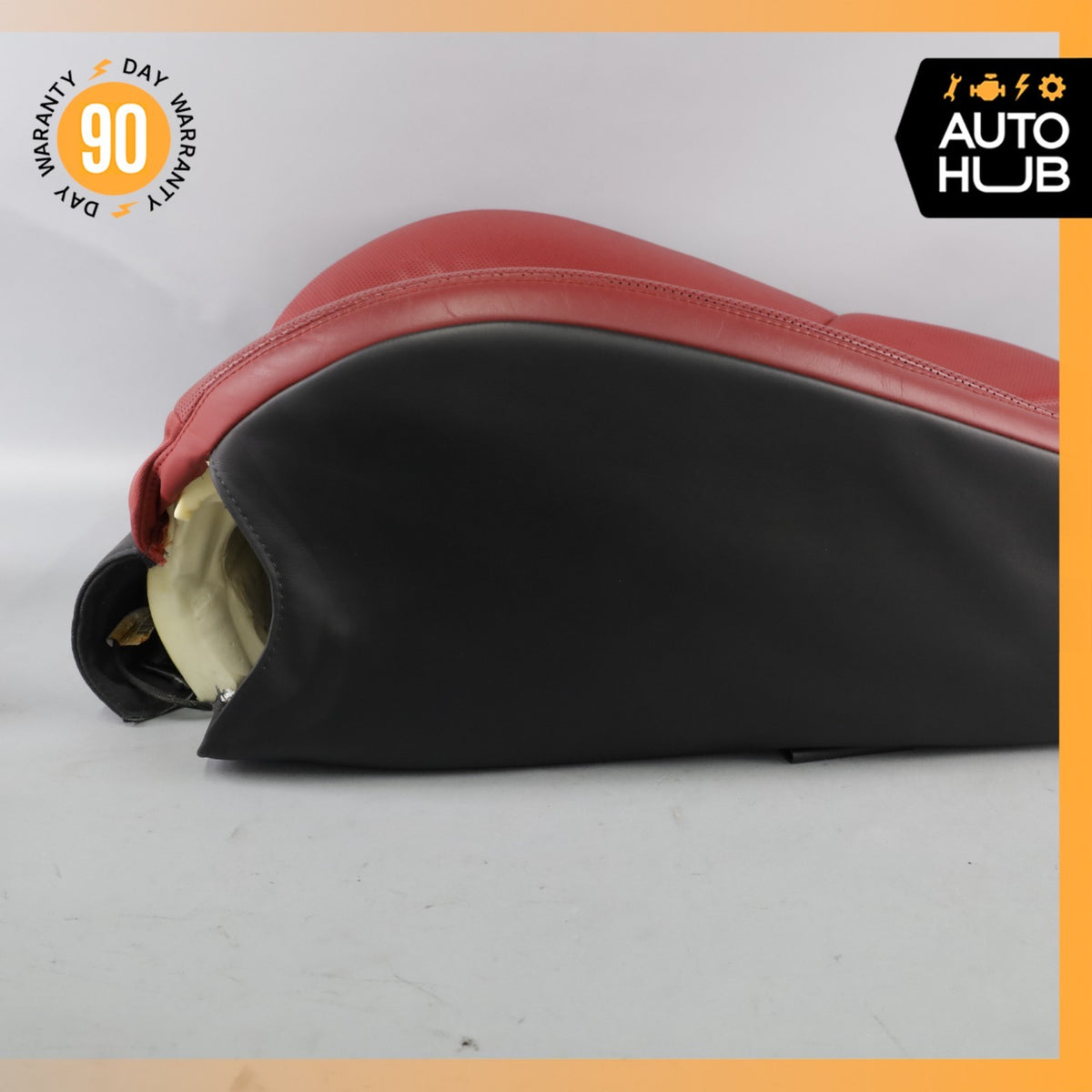 15-18 Porsche Macan 95B Front Left Side Seat Upper Cushion Leather Red OEM - photo 15
