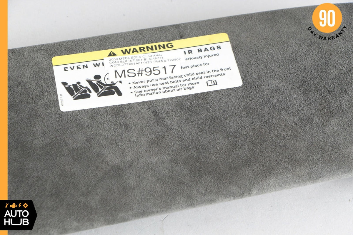 Mercedes W216 CL63 AMG S600 Right Passenger Sun Visor Shade Sunvisor Suede OEM - photo 9