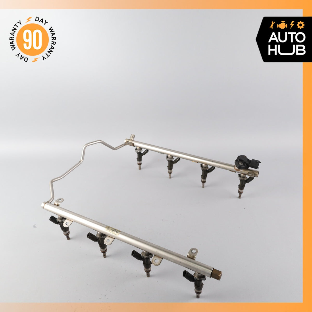 07-15 Mercedes W221 S63 E63 C63 AMG Engine Fuel Injector Rail w/ Injectors OEM - photo 6