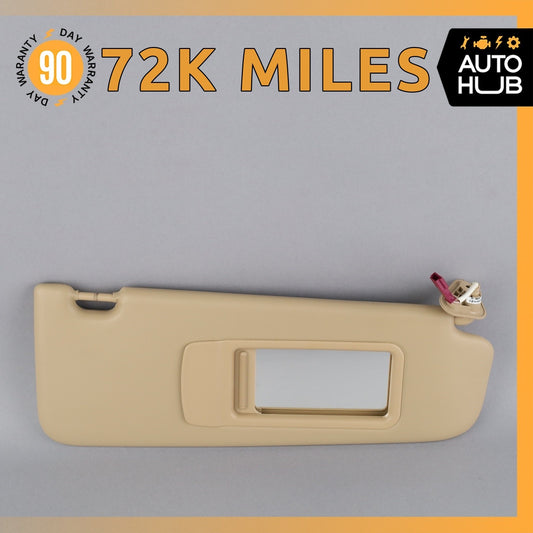 13-15 BMW E84 X1 Right Passenger Side Sun Visor w/ Mirror Beige OEM 72k - photo 1