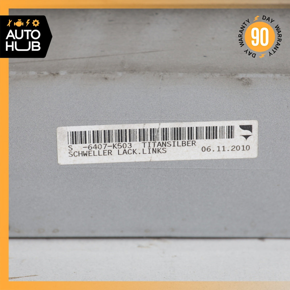 11-16 BMW F10 528i 550i Left Driver Side Rocker Panel Side Skirt Silver OEM - photo 8