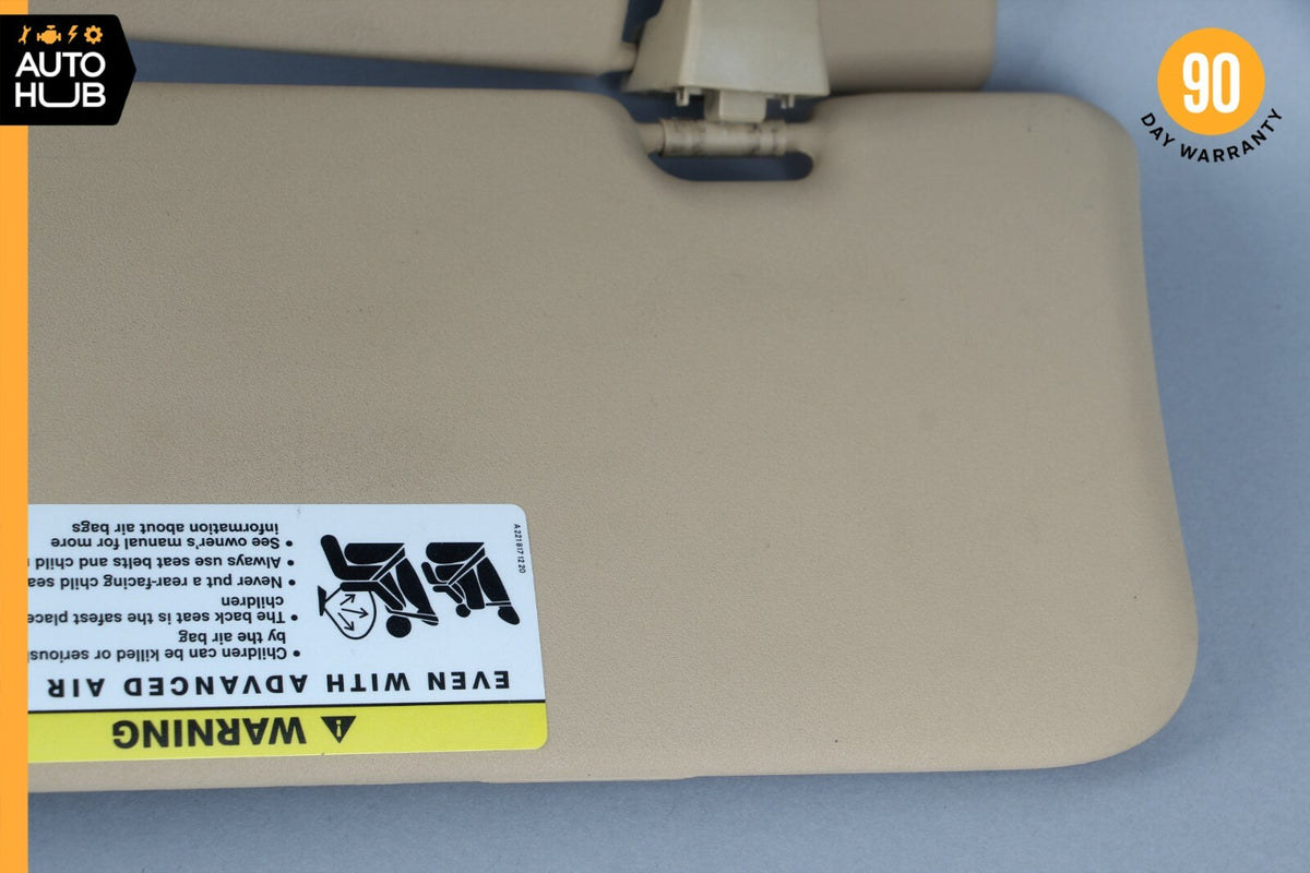06-12 Mercedes W164 ML63 AMG ML350 ML450 Sun Visor Sunvisor Right Side Beige OEM - photo 4