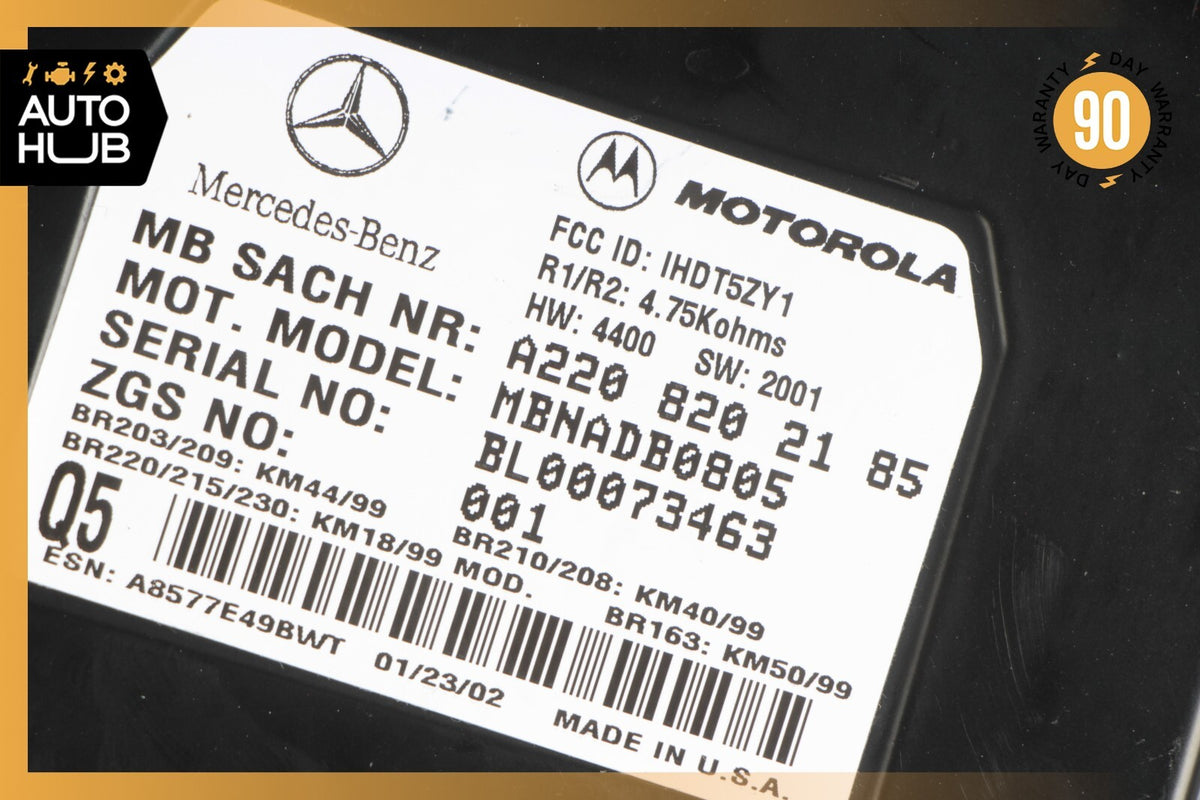 00-06 Mercedes R230 SL500 S600 Voice Command Control Module 2208202185 OEM 66k - photo 8