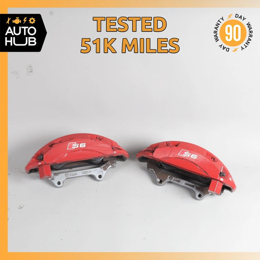 12-18 Audi C7 S6 S7 S8 A7 Front Side Brake Caliper Calipers Set 4G0615106AS OEM - photo 1