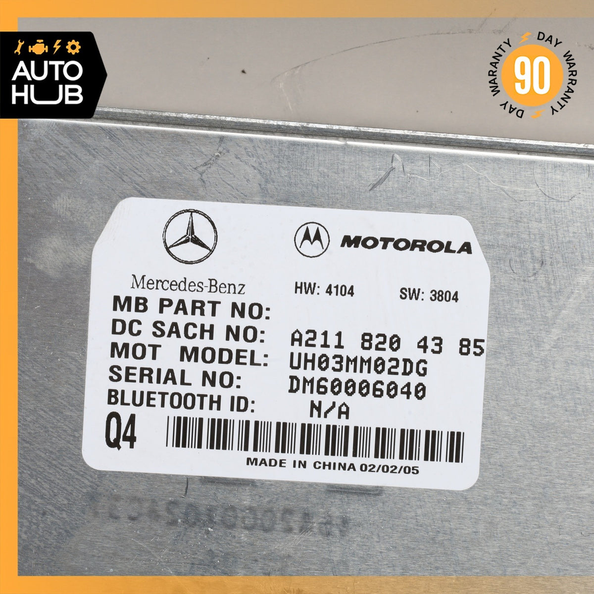 03-11 Mercedes W215 CL55 AMG S350 Motorola Bluetooth Communication Module OEM - photo 5