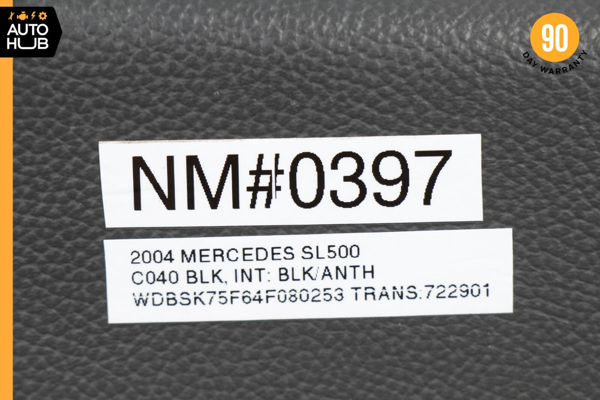 03-06 Mercedes R230 SL500 SL55 Rear Left Side Interior Trim Panel Charcoal OEM - photo 11