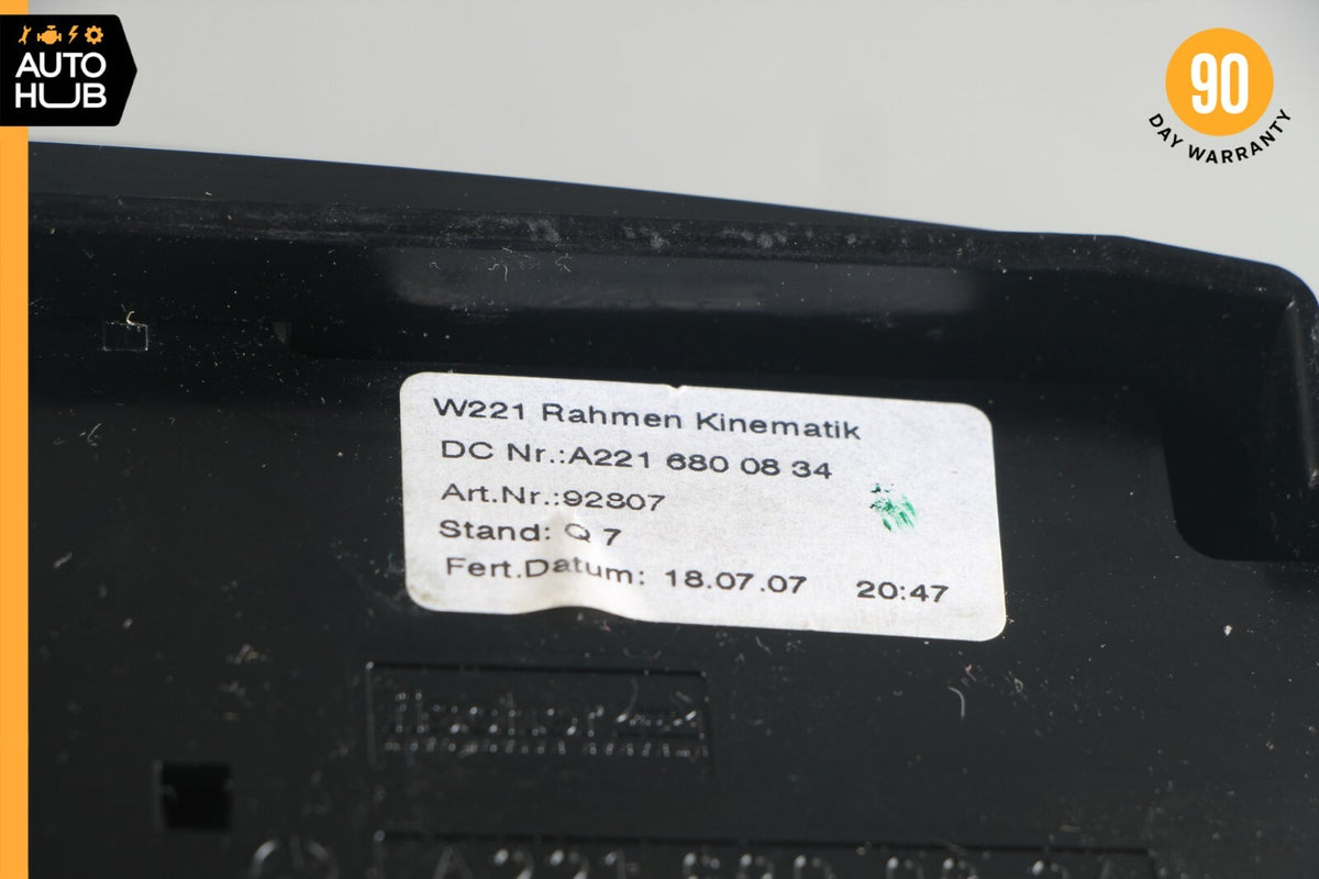 07-09 Mercedes W221 S550 S450 Center Console Dashboard CD Player Cover Black OEM - photo 10