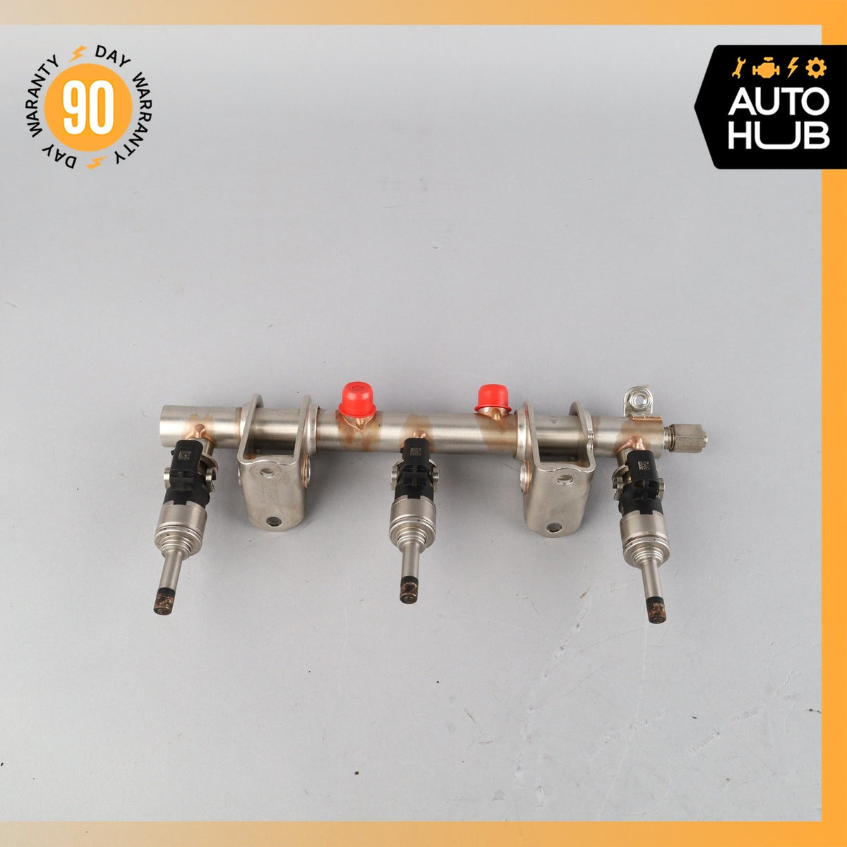 14-18 Porsche Macan Cayenne Fuel Injection Rail Line w/ Injectors Right OEM - photo 11