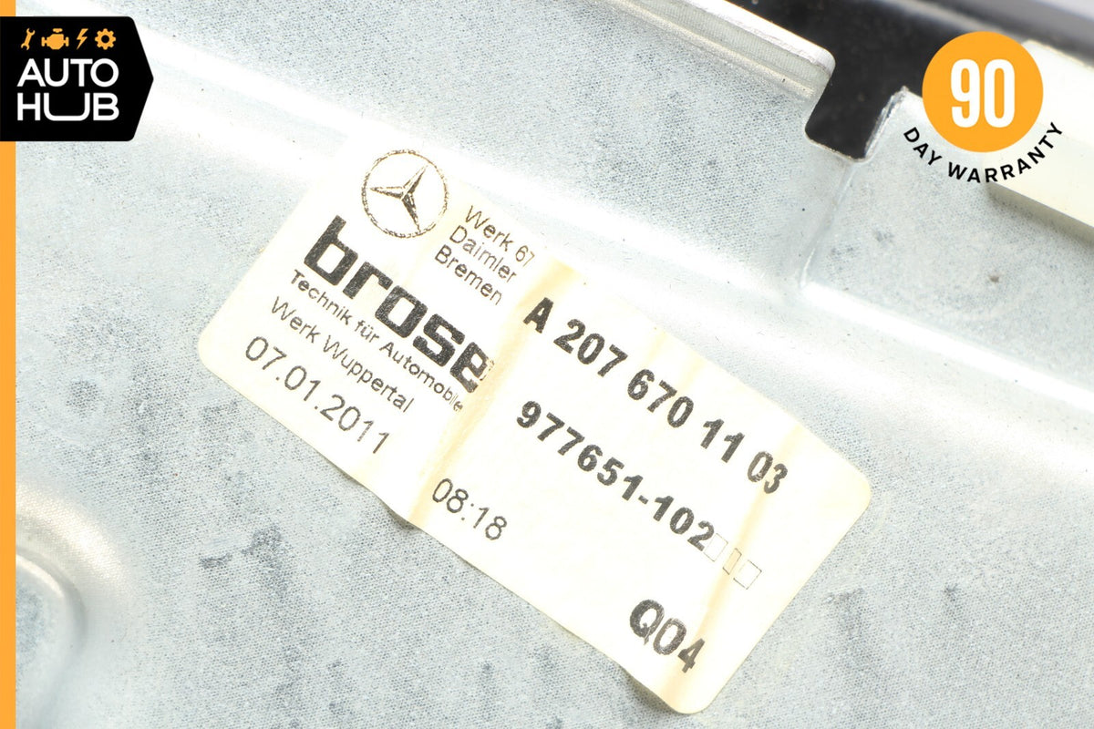 11-17 Mercedes W207 E550 Convertible Rear Left Window Regulator W/Motor OEM - photo 11