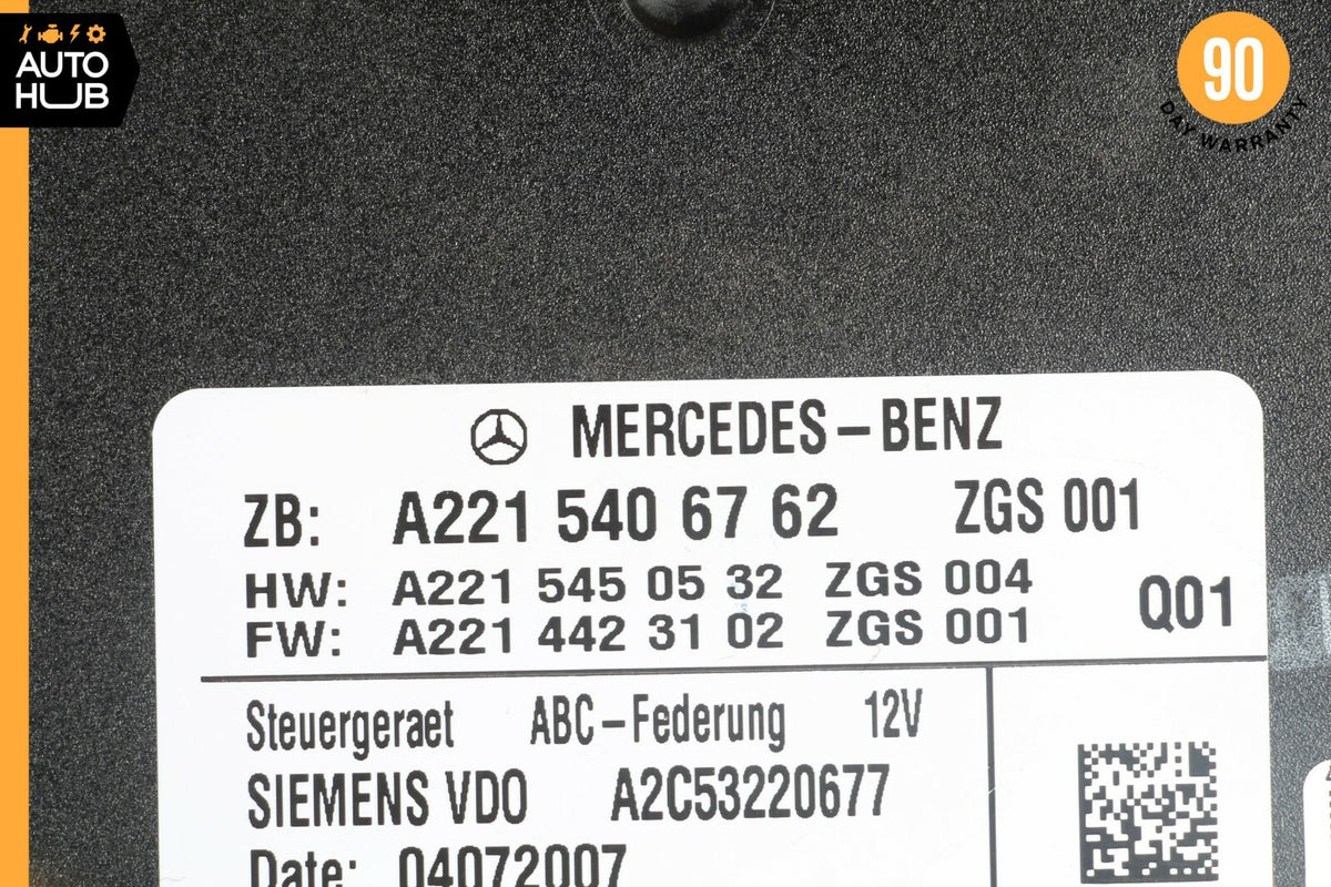 07-14 Mercedes W216 CL600 S550 Active Body Control ABC Suspension Module Control - photo 6