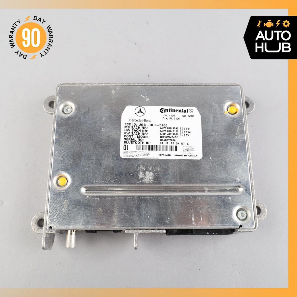 07-10 Mercedes W221 S550 CL550 Bluetooth Communication Module 2218709092 OEM - photo 6