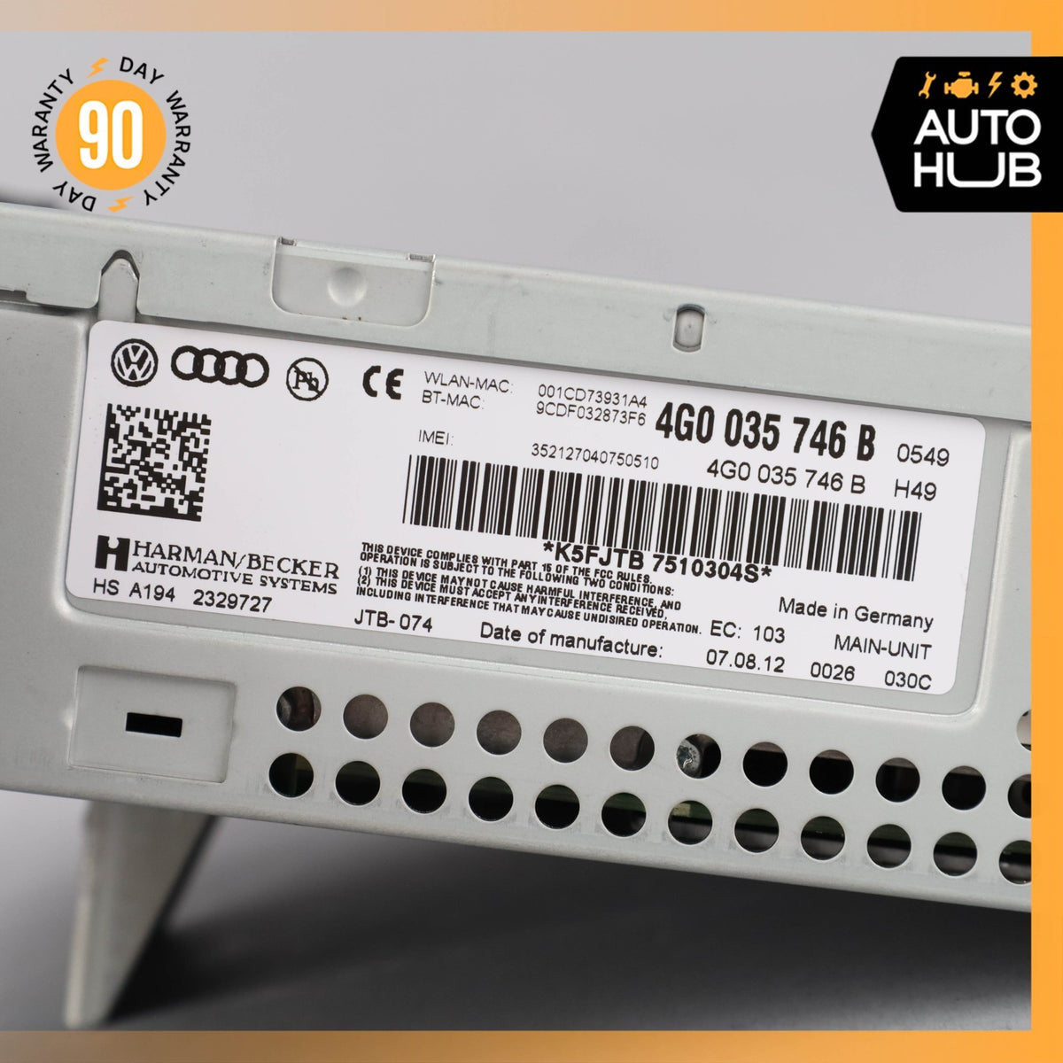2013 Audi C7 S6 MID MMI3G Audio Radio Receiver Head Unit AM CD Player OEM - photo 15